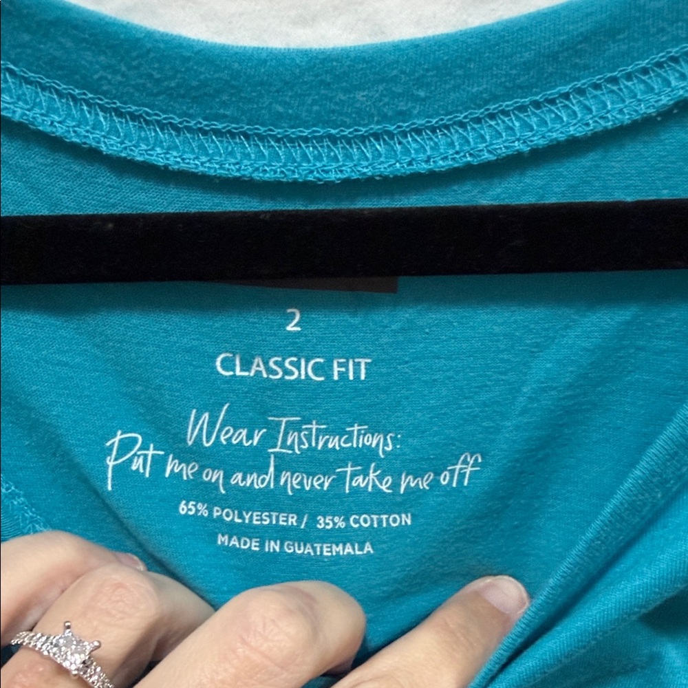 Torrid Vibrant Teal Short Sleeve Women's Tee - Picture 2 of 3